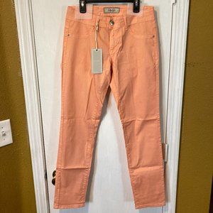 Fly Girl women's size 31 papaya skinny stretch trouser pants 29x30 30x30 31x30